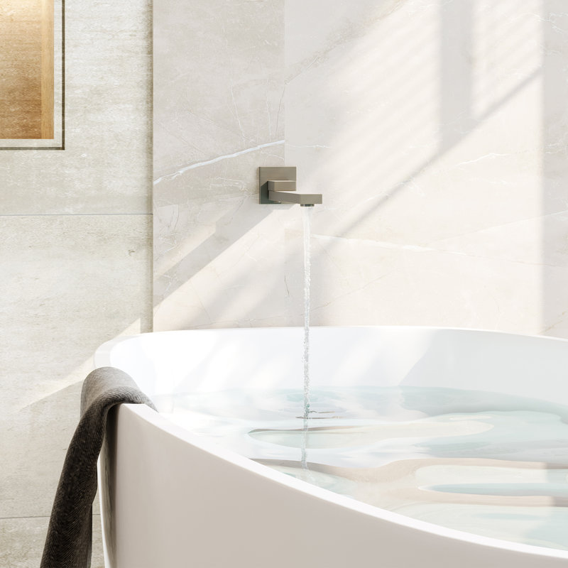 Robinet de baignoire et de douche à pression équilibrée avec valve brute, Nickel brossé