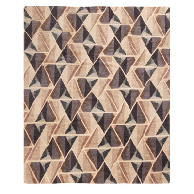 Hand Knotted Wool Geometric Area Rug