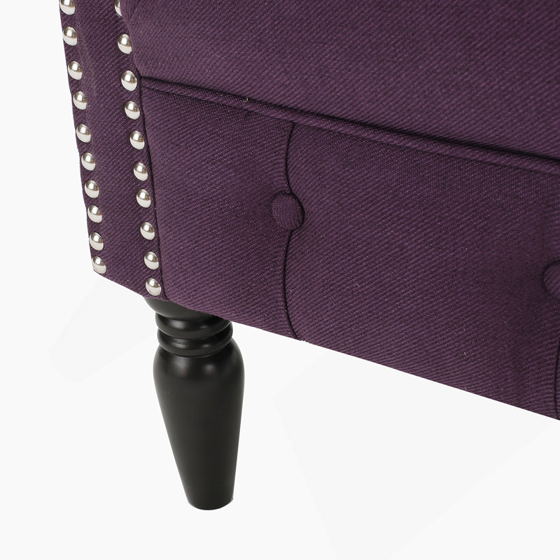 Fauteuil club, Tissu prune