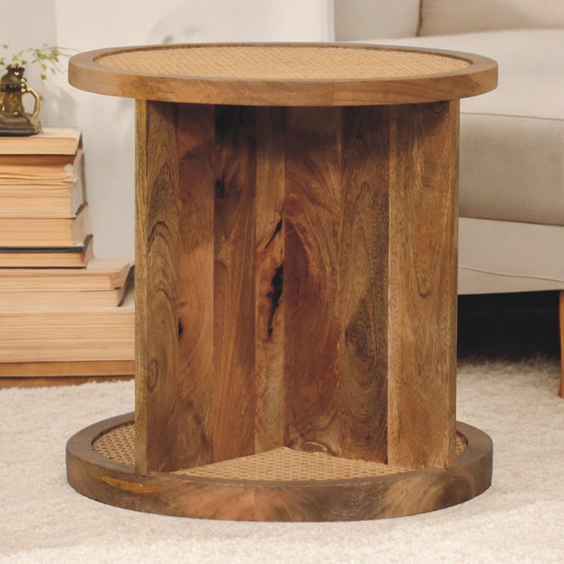 Table de bout d'angle à mailles serrées