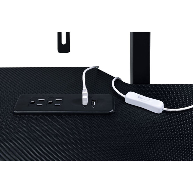 Canzi Gaming Table with USB Port in Black