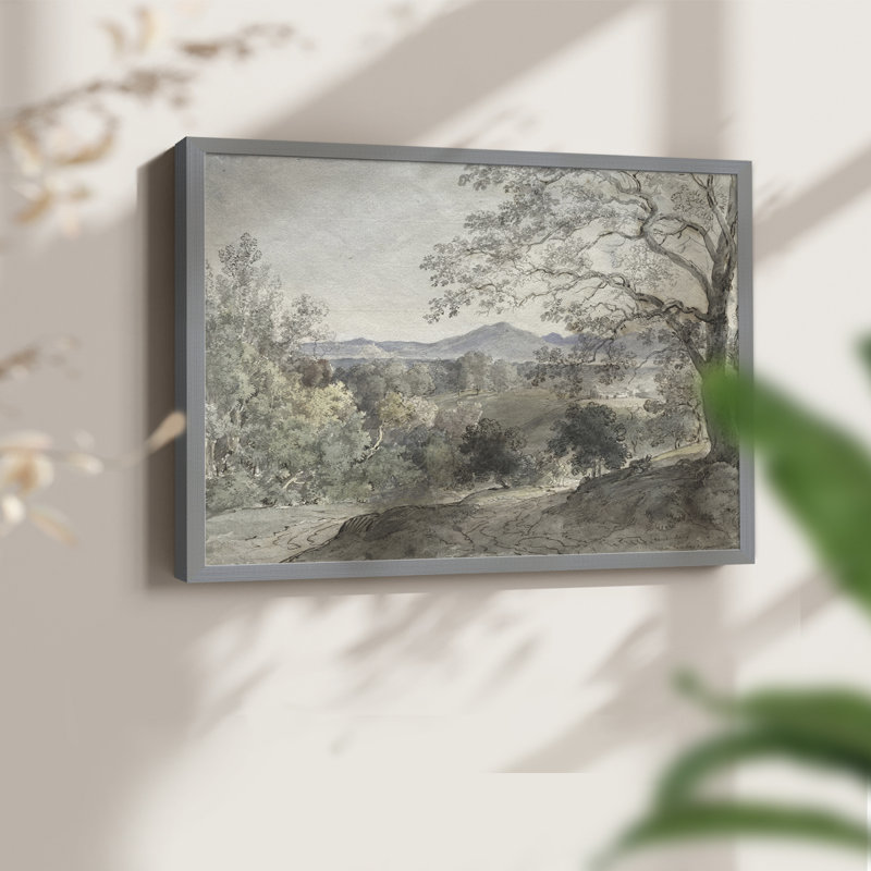 Paysages rétro-CCDCLXXII-impression encadrée - réaménageable, H 8 po x l 10 po, Gris