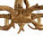 6 Lights Vintage Style Classic Exquisite Resin Antler Ceiling Light Chandelier