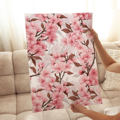 «Floral Sakura Cherry Blossom», reproduction d'art asiatique non encadrée
