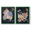 «Moonlight Flowers I», reproduction encadrée de qualité supérieure - prête à être accrochée - aucun clou requis - aucun clou requis-409657532-409657533
