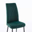 Chaise de salle à manger en velours de 2 pièces avec repose-pieds en fer réglable de style contemporain pour une décoration intérieure-2076551237