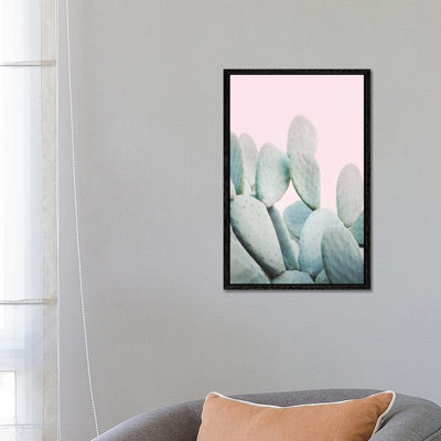 Pink Pastel Cactus by Sisi & Seb - Floater Frame Gallery-Wrapped Canvas Giclée on Canvas