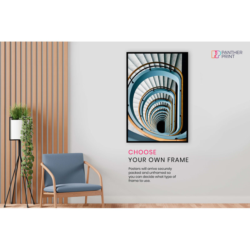 Architectural Spiral Stairs - No Frame Print, 76cm H x 51cm W x 0.5cm D