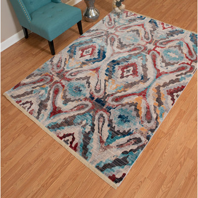 Tapis bleu / gris Efaz