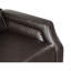 Chaise inclinable avec cadre en bois massif, brun foncé, siège exposé 1pc brun, bois, rembourrage en mousse, garniture cloutée-537656835