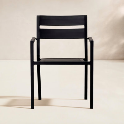 Gold Premium All-Weather Wicker Outdoor Stacking Dining Armchair