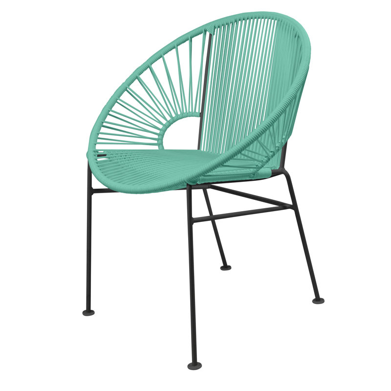 Chaise de salle à manger Concha, Turquoise, Noir