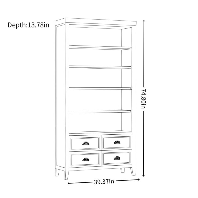 Vitrine simple en bois massif classique vert