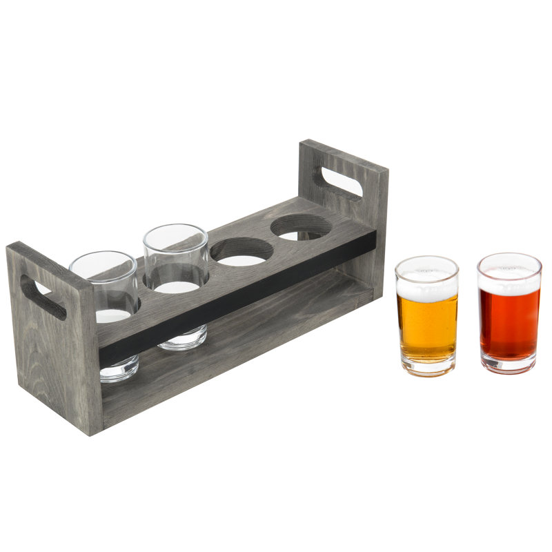 4 Piece 148ml Glass Beer Flight Set