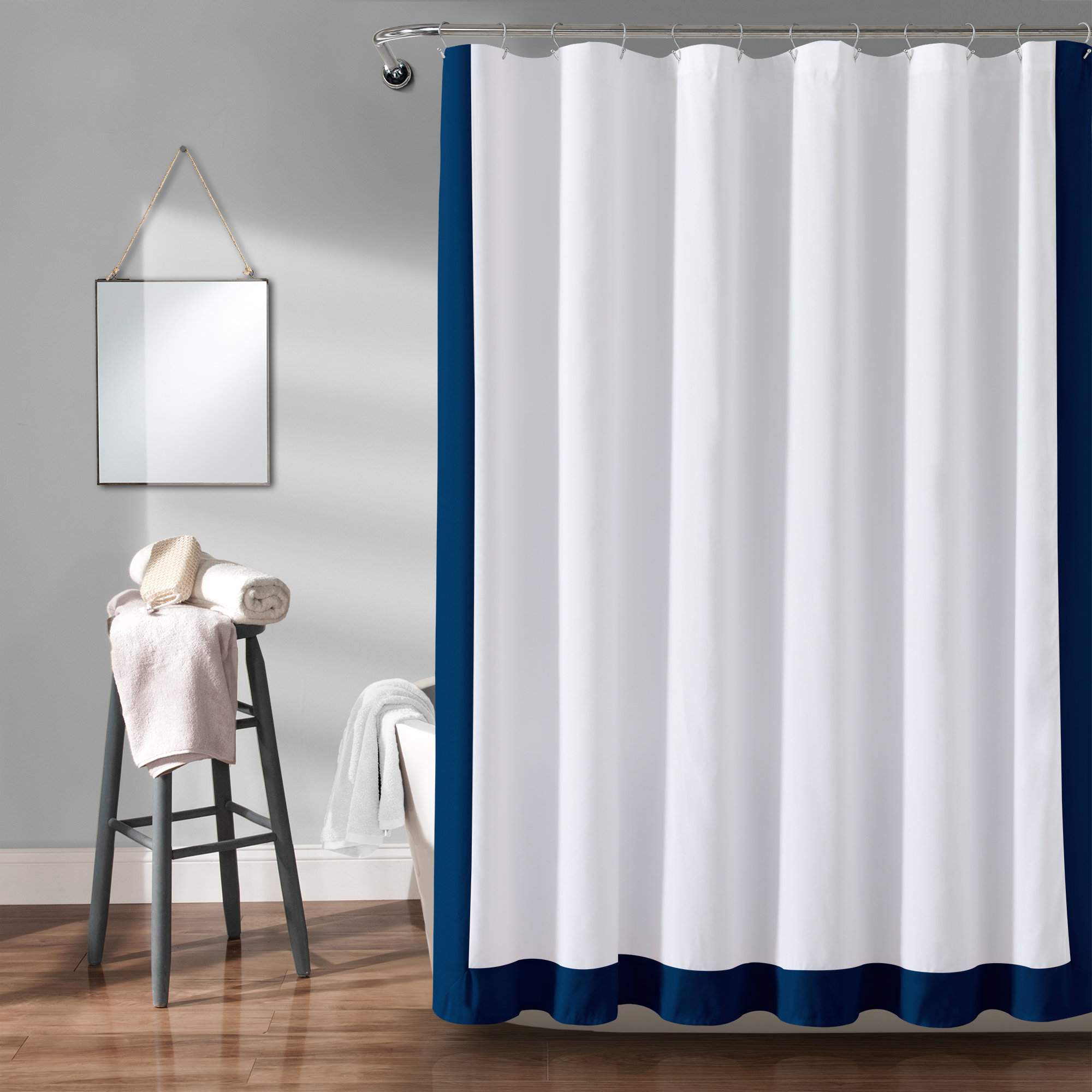 Lush Decor Solid Color Single Shower Curtain And Reviews Wayfair