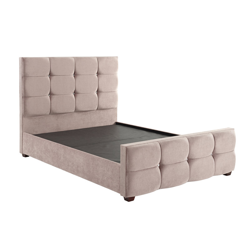 Darrell Upholstered Bed, Single (3'), Kensington Lilac