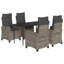 Ensemble repas de patio 5 pièces avec coussins en polyester Latitude Run®-971059664-971059667-977010122