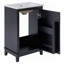 Petit meuble-lavabo moderne avec lavabo en céramique - 20 * 14,5 * 33,3 pouces, rangement spacieux, 1 porte à fermeture douce-112897599
