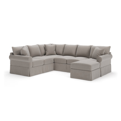Amari 3 - Piece Slipcovered Sectional by Wayfair Custom Upholstery