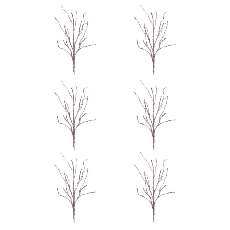 Branche de brindille scintillante (ensemble de 6)