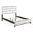White Finish Wooden Full Bedroom Bed, Modern Style With Black Line Accent Bed In Look, And Line, Wood Construction-213545221