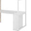 Lit mezzanine simple avec échelle, tablettes et bureau