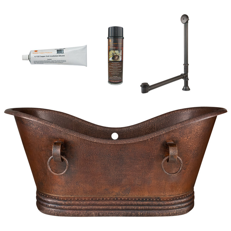 Premier Copper Products BSP5_BTDR67DBOF Bathtub And Drain Package