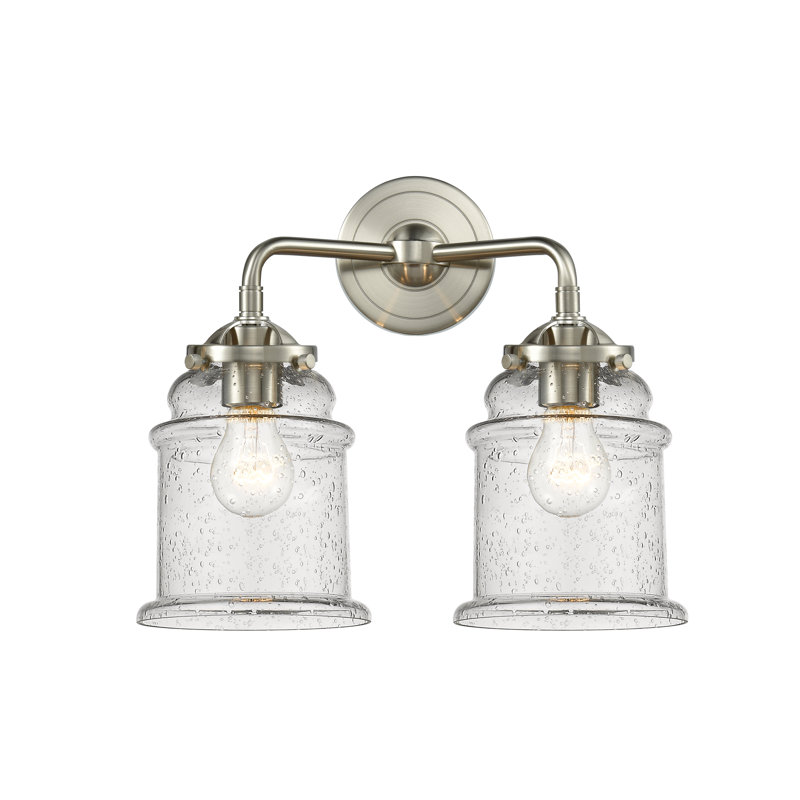 Éclairage pour meuble-lavabo à 2 lumières à intensité variable Alexandira, Boîtier blanc mat, Incandescent