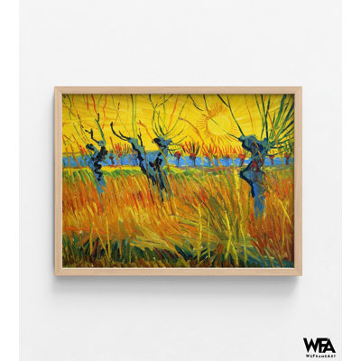 «Willows at Sunset» par Vincent Van Gogh, reproduction d'art coucher de soleil, Van Gogh ensoleillé, reproduction d'art, arbre saule, Art mural nature, arbre Van Gogh