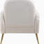 Chaise d'appoint avec pieds en métal doré-997806044