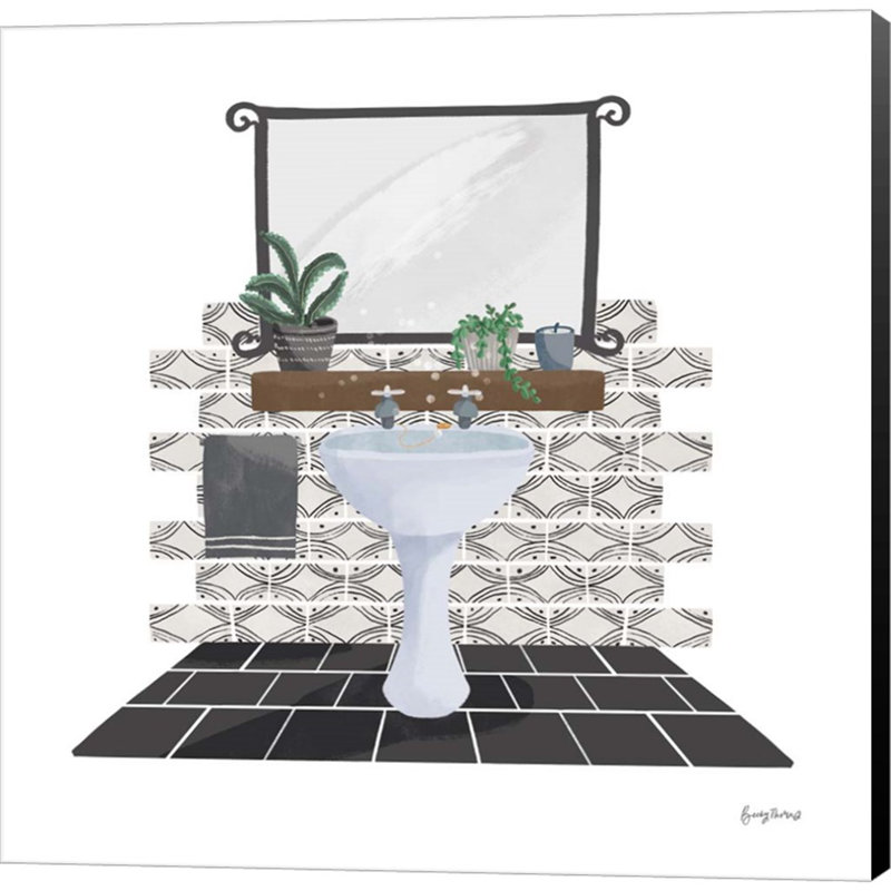 Décoration murale relaxante pour salle de bain foncé
