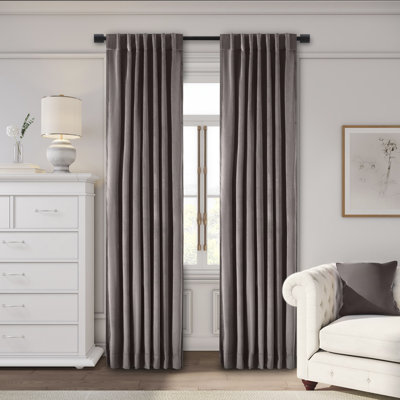 Premium Velvet Myreon Solid Color Blackout Thermal Rod Pocket Single Curtain Panel Liner