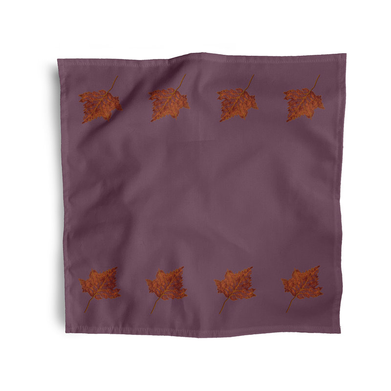 Clairann Li'l Leaf Napkins, Purple