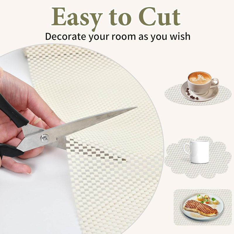 Doublures de tiroir de tablette pour armoires de cuisine, doublure de tiroir non adhésive, doublure de réfrigérateur épaisse quadrilobe blanc pour boîte à outils, 11,8 x 236,2 po