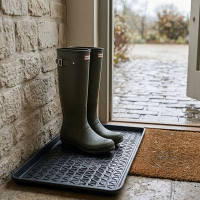 Hunter Triangle Grid Rubber Boot Trays