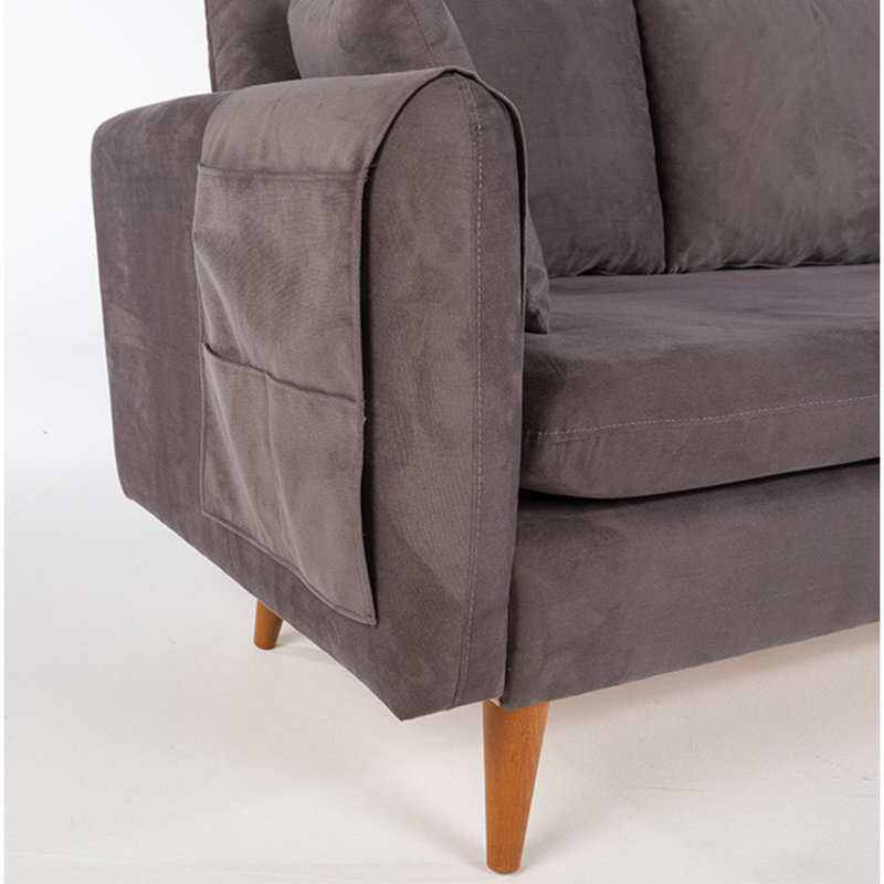 Ensemble de salon 2 pièces Aubuchon, 100 % coton anthracite