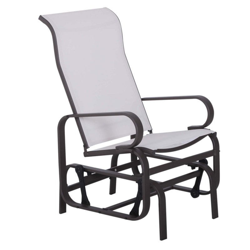 Fauteuil oscillant Outsunny, Blanc