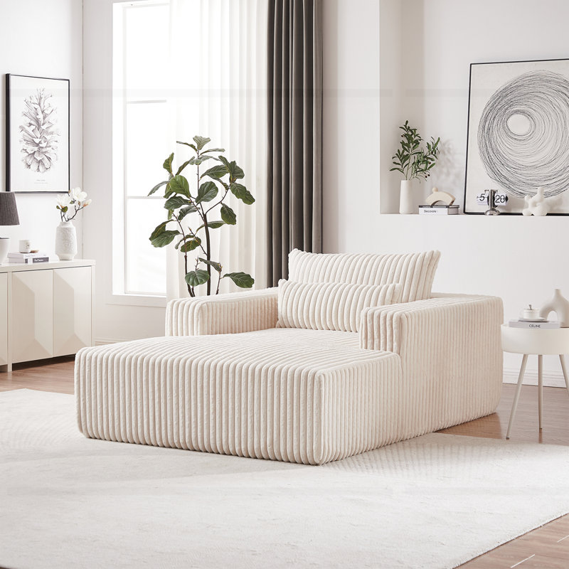 Canapé-lit en éponge Corduroy, Beige