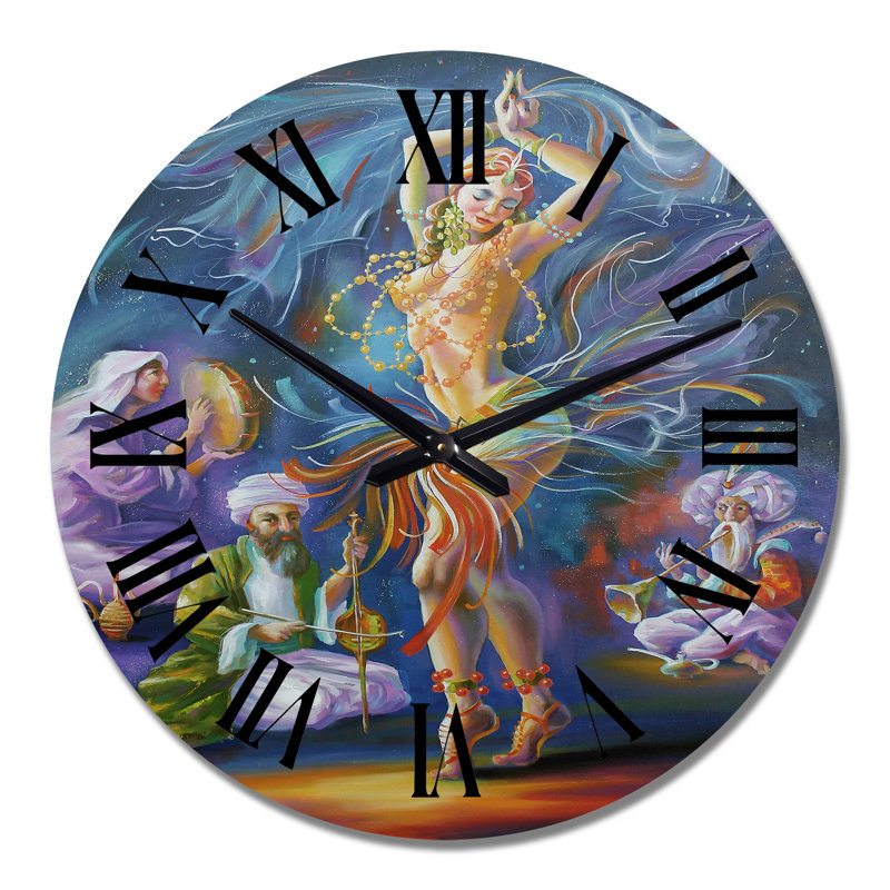 Première danse du ventre dans l'histoire de l'Égypte - horloge murale rétro, Moyen