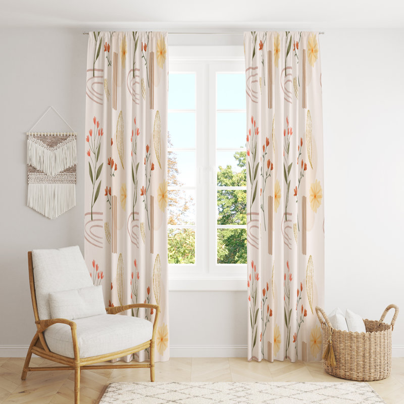 Semi Sheer Curtain Pair, 20" W x 82" L