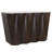 Sawtooth Edge Console Table - Solid Mango Wood Base with a Floating Marble Top - 16" x 52" x 30"
