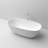 63 Inch Freestanding Solid Surface Soaking Bathtub Matte White 25S23A-16PS