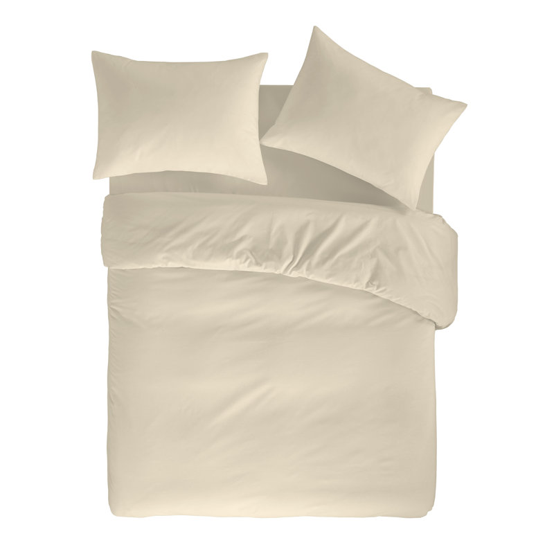 Cottrell Solid Col Duvet Cover, Cream, Double Duvet Cover