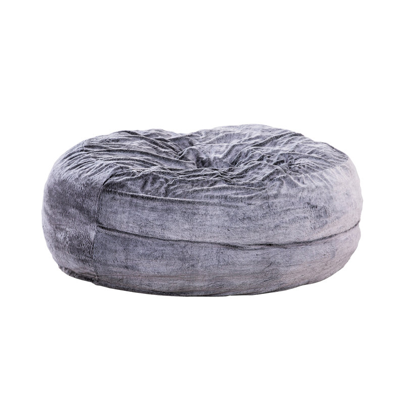 Rond de 5 pieds, mousse à mémoire de forme, fauteuil à billes, mauve, revêtement doux, sans accoudoirs, conception décontractée sans dossier, détente