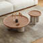 Ensemble de tables basses rondes en bois massif Burlywood