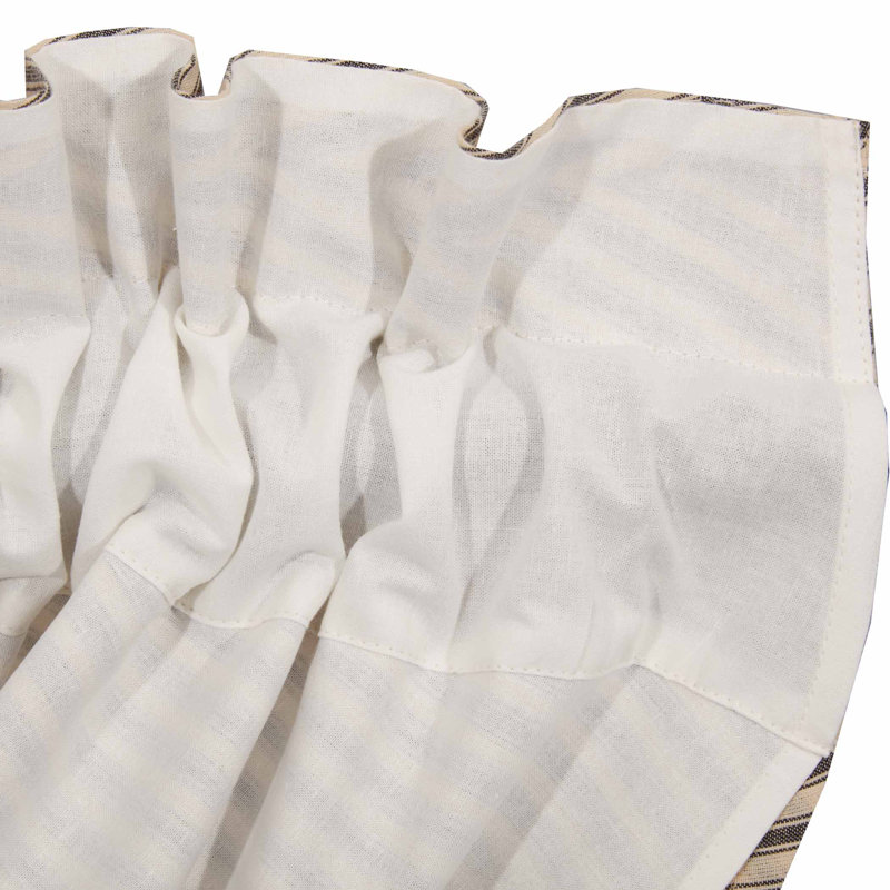 Cantonnière 60 po Sawyer Mill, Crème foncée, noir charbon