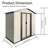 Cream White 5Ftx3ft Outdoor Garden Tool Shed With Apex Roof, New Design Combining Color Scheme, Aluminum Alloy Frame For Rust - Proof Structure, Ventilated To Reduce , Overlapping Wall Panels-125090353-125090355