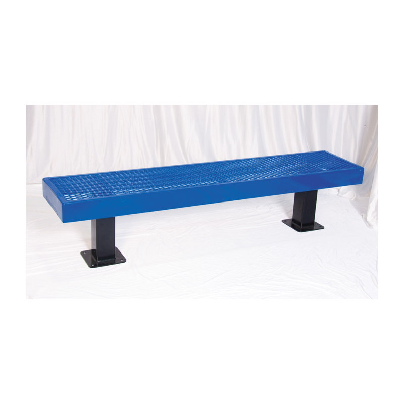 Banc de pique-nique en acier Gaviota, Noir / Bleu, 8 pi