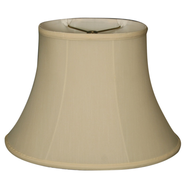 Abat-jour cloche en soie / shantung (araignée), Coquille d'œuf, H 9 po x l 12 po x P 9 po