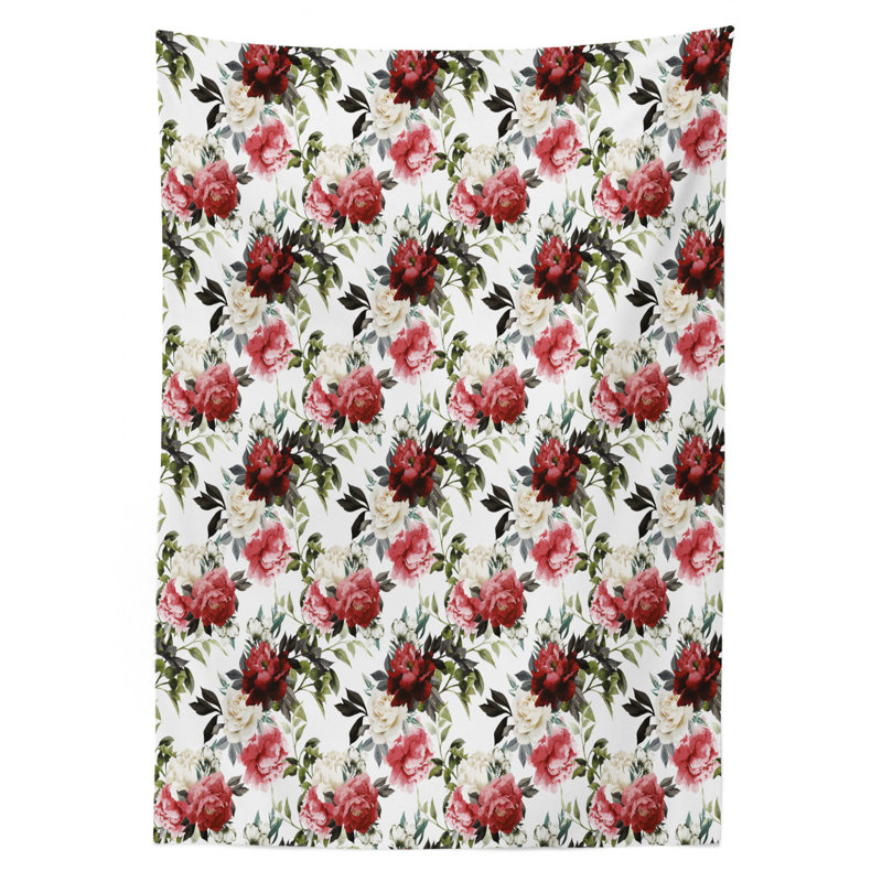 Shabby Tablecloth, 90" x 60", Red